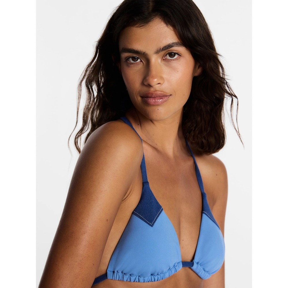 Lee Bikini Top Womens M Blue NWT Kacey Musgraves Denim Triangle Top